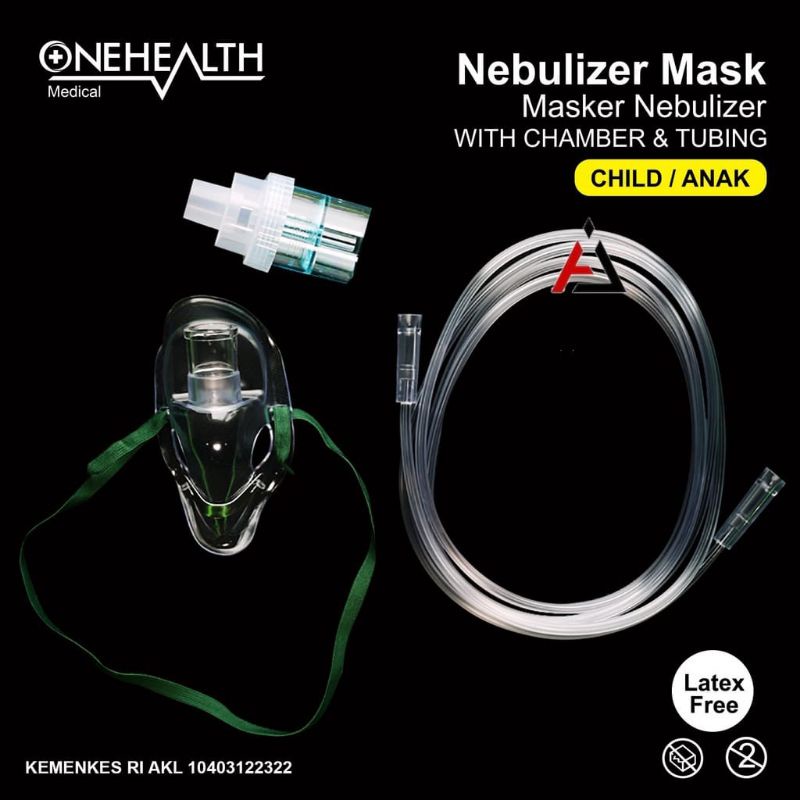 Masker Nebulizer Anak Gea / Onehealth Nebulizer Mask Anak Gea / Masker Uap