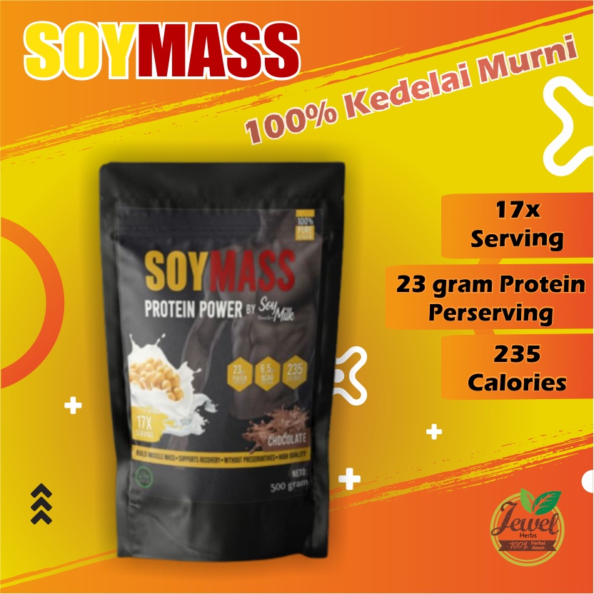 

Whey Protein SOYMASS Susu Bubuk Kedelai Murni Tinggi Protein