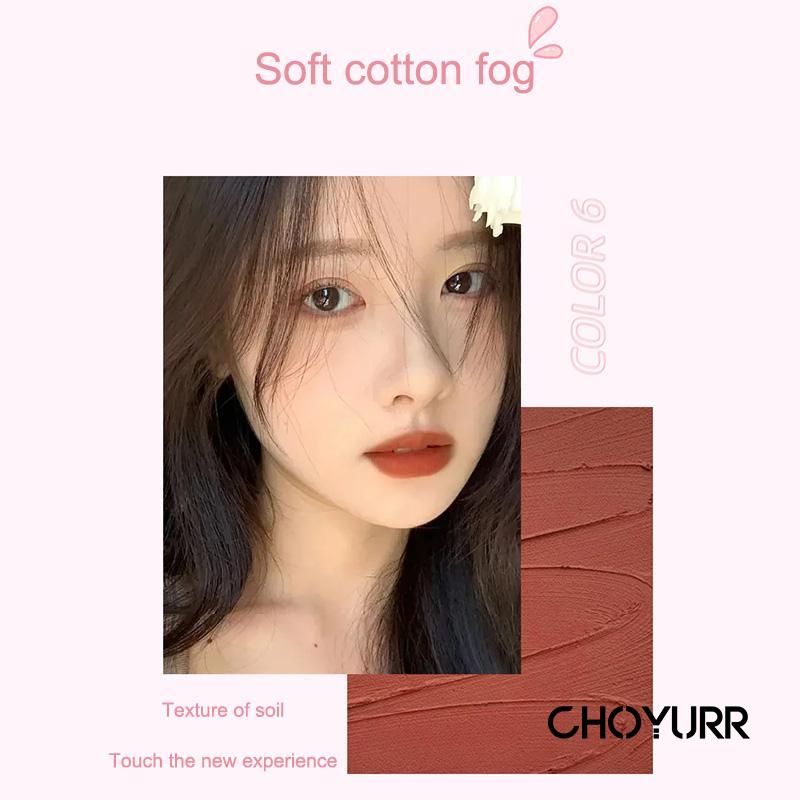 【COD】Lipstik Cream Velvet-Mist Matte Lip Clay Lumpur Bibir Tahan Lama Silky Matte Velvet Lip Glaze Korean Original Import-CH