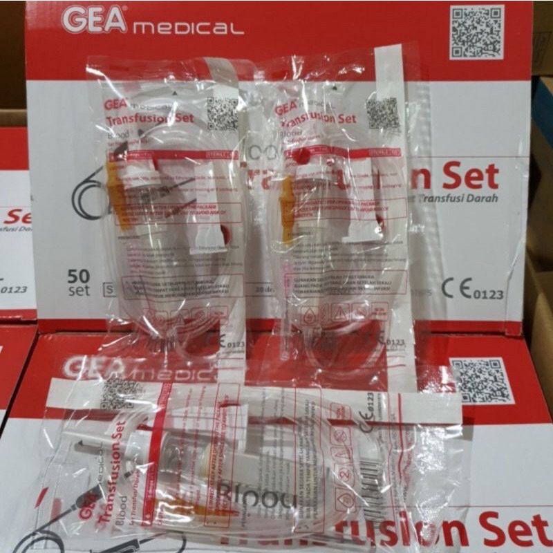 blood tranfusion set gea / blood set gea ( 1 box isi 50 pcs )