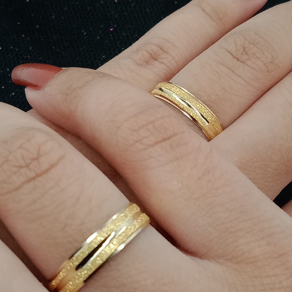 Cincin nikah emas 17k  - 1 pasang 4 Gr kadar 750 - 4075