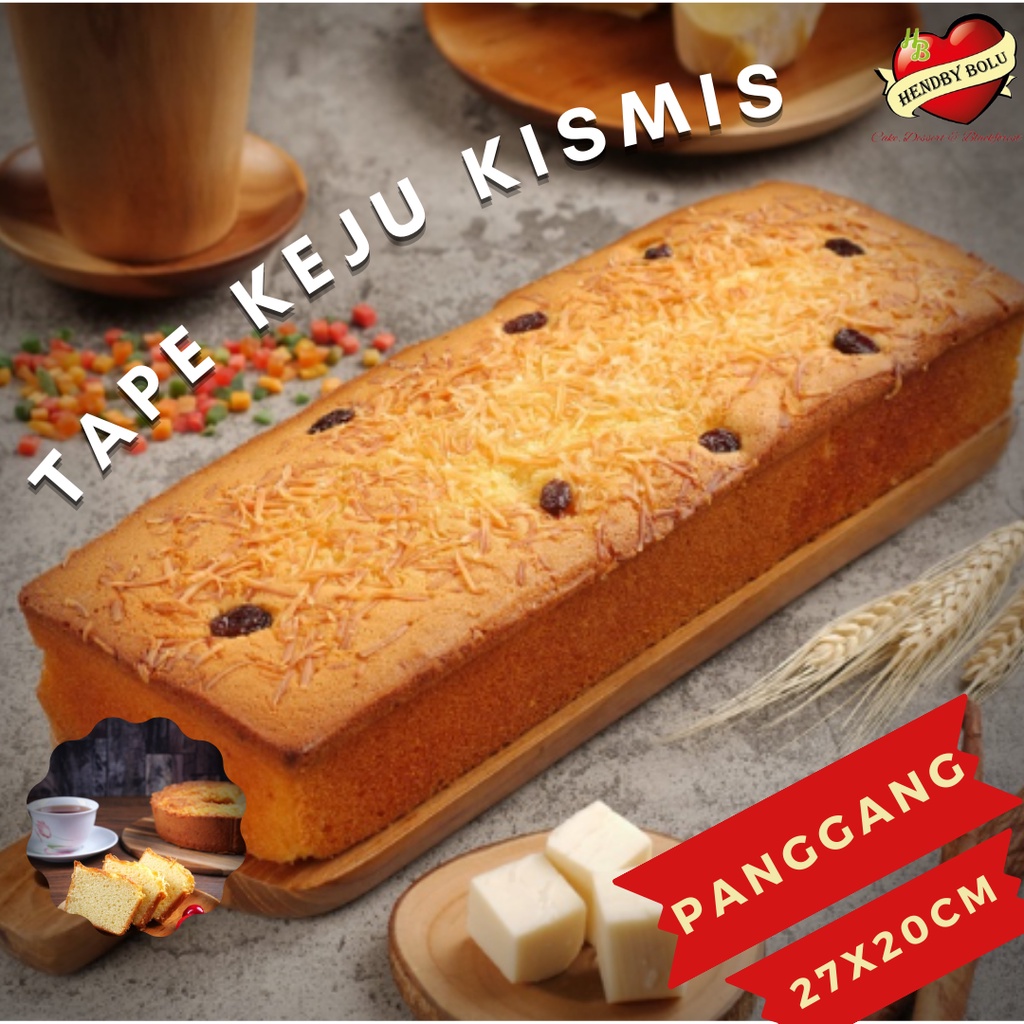 

Kue Bolu Tape Susu Kismis Keju Panggang (27 x 10)