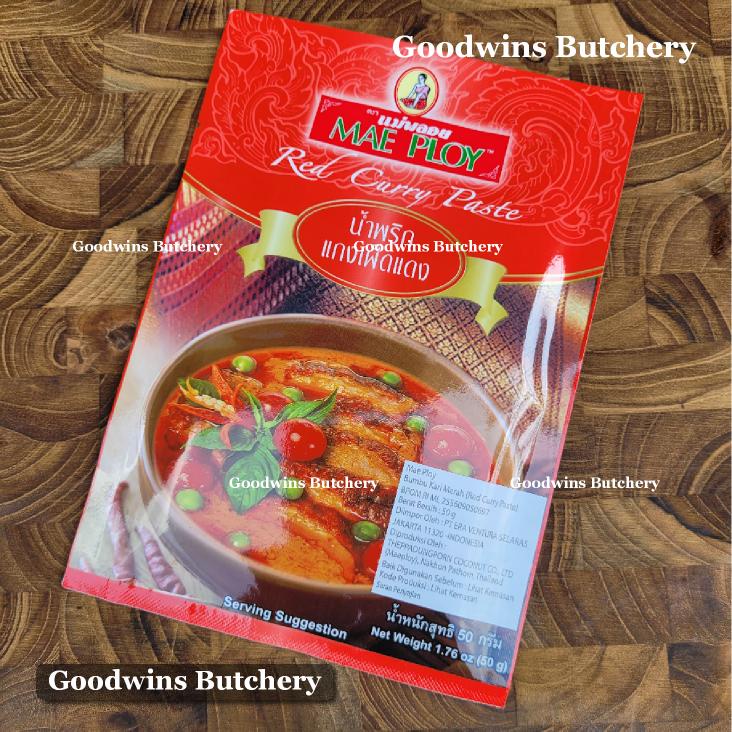 Jual Thai RED CURRY Paste Mae Ploy Thailand BUMBU GULAI KARI Sachet 50g ...