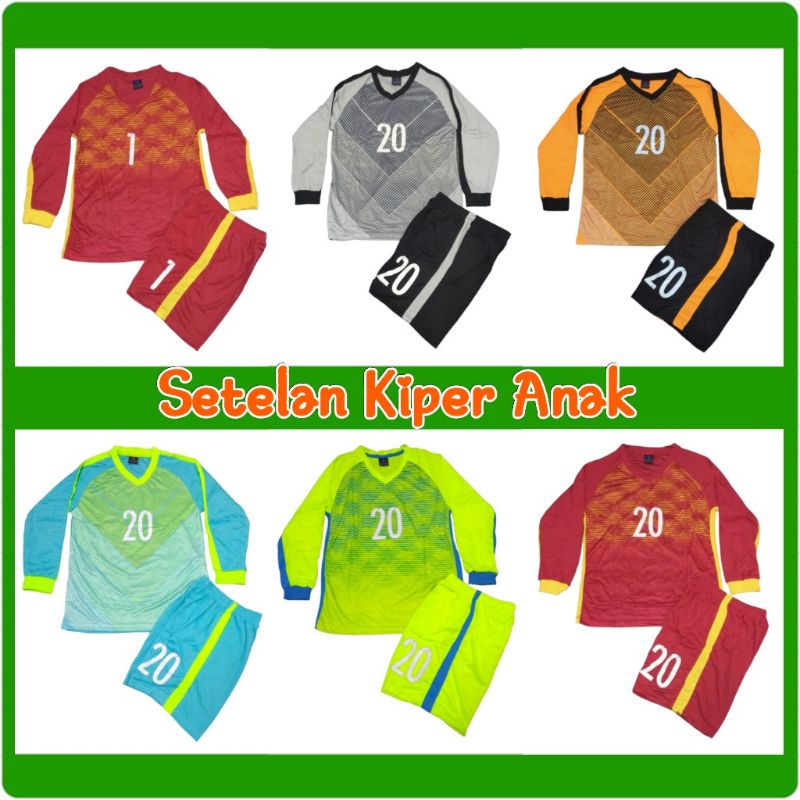 Setelan Kiper Anak / Setelan Anak Penjaga Gawang / Seragam Setelan Kiper Anak / Jersey Set Goal Keeper Kids / Kaos Setelan Kiper Anak-Anak / Setelan Kiper Sepakbola Futsal / Kaos Kiper Anak Tangan Panjang /  Sport Collection Jakarta