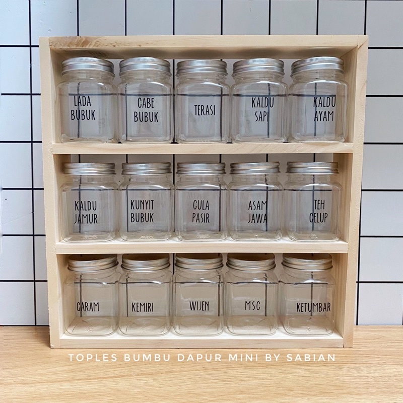 Toples Plastik Kotak Bumbu Dapur 200ml
