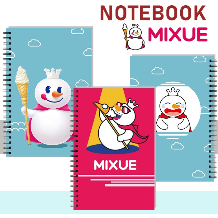 

Notebook CUSTOM MIXUE MASKOT MIXUE LOGO Spiral Notebook A6