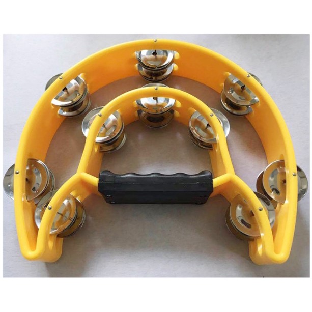 YUN MALL Alat Musik Tamborin Tambourine Double Ring Kecrekan Tambourine Tamborine