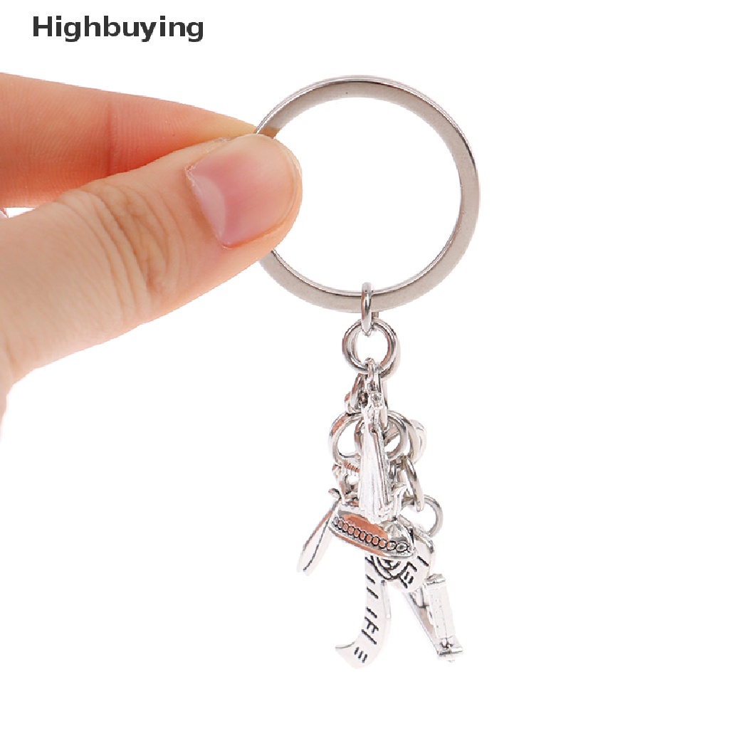 Hbid Gantungan Kunci Mesin Jahit Tailor Key Ring Pita Ukur Gunting Dress Key Chain Glory