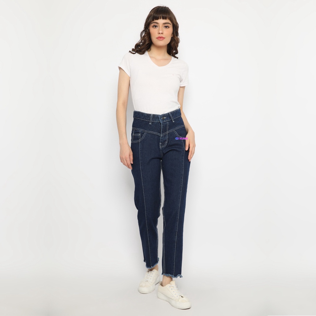 NUBER Boyfriend Celana Panjang Highwaist Jeans Jasmine Sale