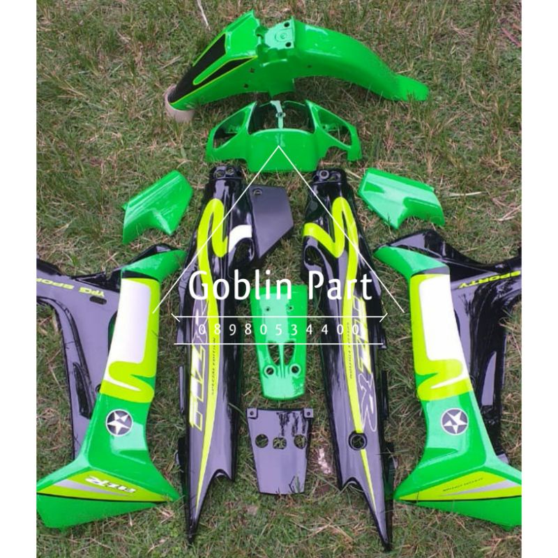 Cover Body Fizr F1zr Full Set Halus Caltex Hijau Hitam Cover Body Yamaha Fizr F1zr Kaltec