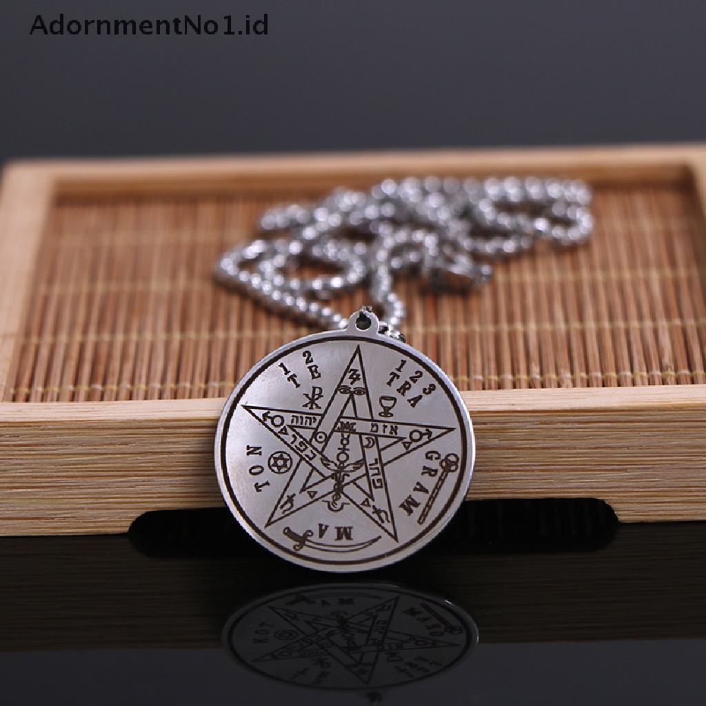 [AdornmentNo1] 1pc Kalung Pagan Tetragrammaton Pentagram Pendant Wicca Supernatural [ID]