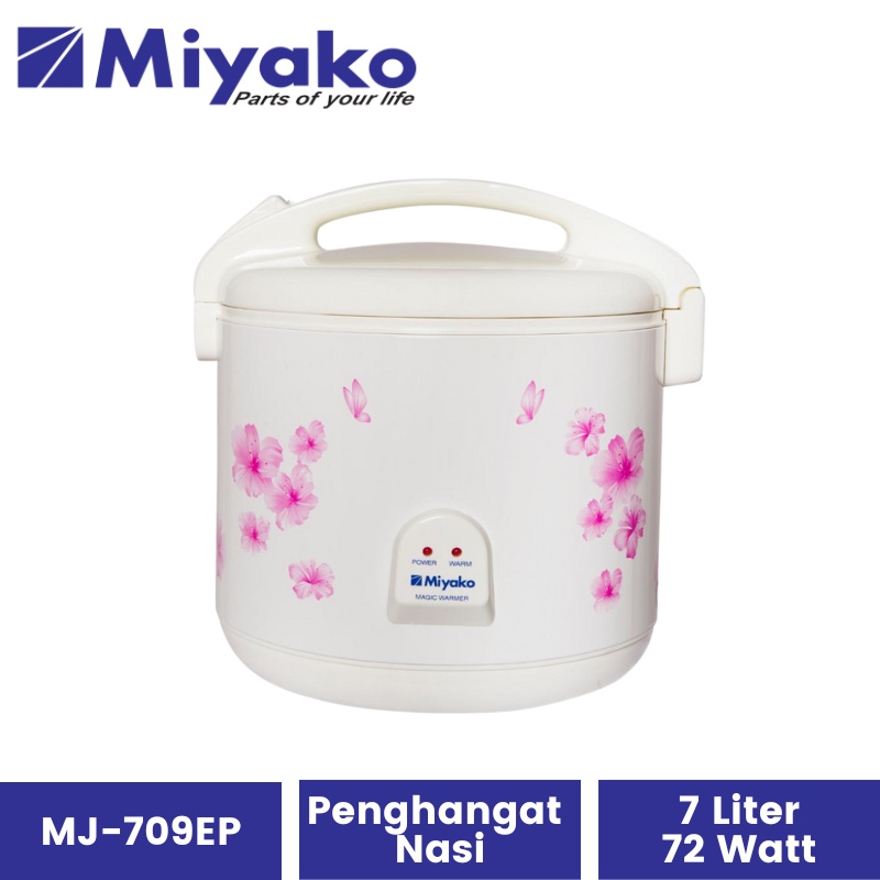 Magic Jar Miyako MJ-709 EP | Penghangat Nasi dan Pengukus Garansi Resmi Miyako 1 tahun