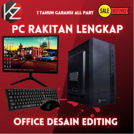 Komputer Full Set Murah Intel Core I5 Ram 8GB SSD 128GB HDD 500GB LED 19