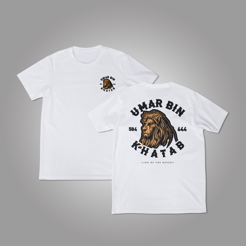 Utamamedia - Kaos Dakwah Sahabat Nabi Umar Bin Khattab / Kaos Motif  Umar Bin Khattab