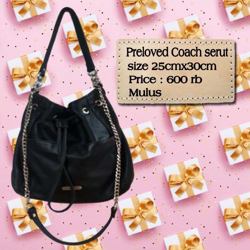 preloved tas coach hitam