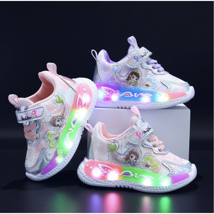 babyfit SOFEYA sepatu lampu LED sneakers anak perempuan import sepatu sekolah casual gs-0515r