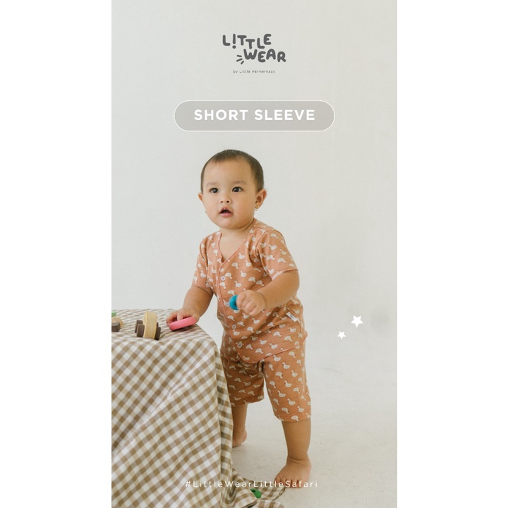 Little Wear 0-5 Tahun Little Palmerhaus Short Sleeve Setelan Pendek bayi / Setelan Piyama Pendek Anak CBKS