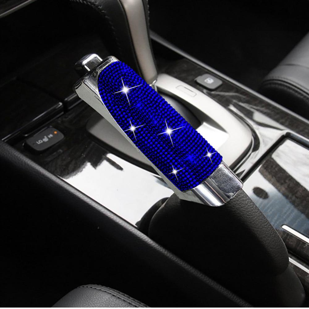 Timekey Penutup Rem Tangan Mobil Ukiran Berlian Styling Bling Auto Interior Modifikasi Aksesoris Gear Penutup Rem Tangan Untuk Wanita Perempuan K9L8