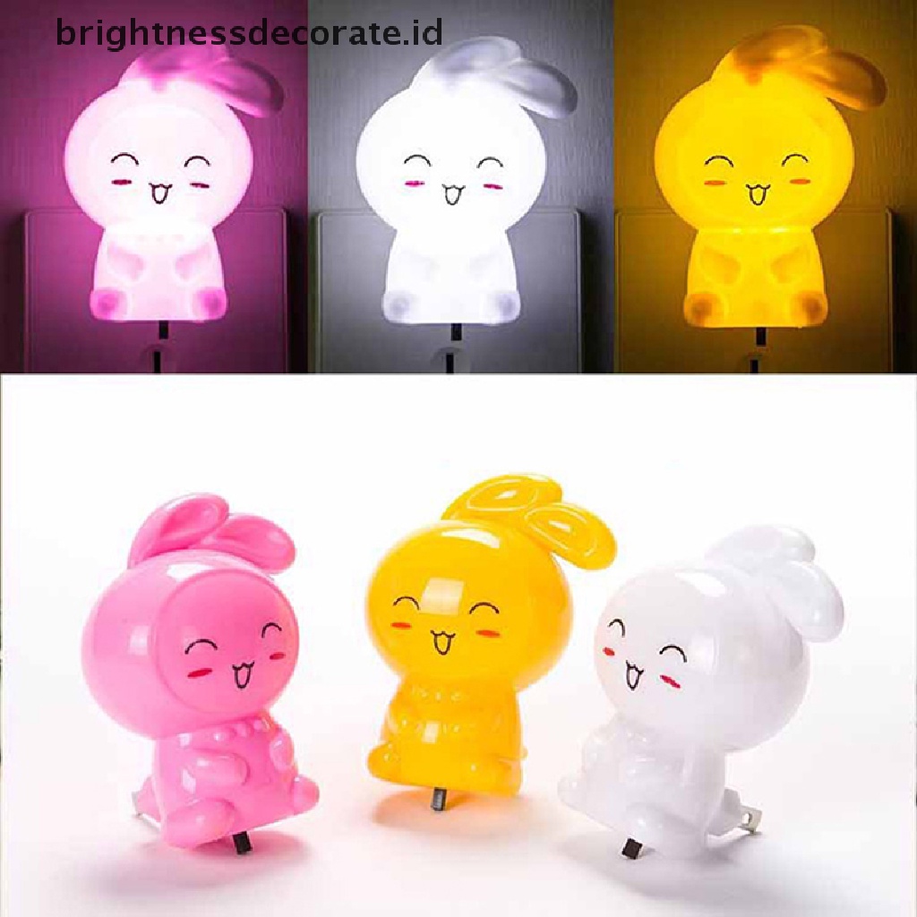 [Birth] Saklar Lampu Malam Kelinci Kartun LED Lucu Lampu Dinding bedside lamp Untuk Anak [ID]