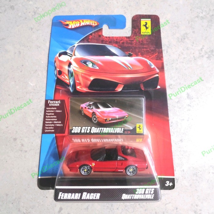 HOT WHEELS HOTWHEELS FERRARI RACER 308 GTS QUATTROVALVOLE QV RED MERAH LV27