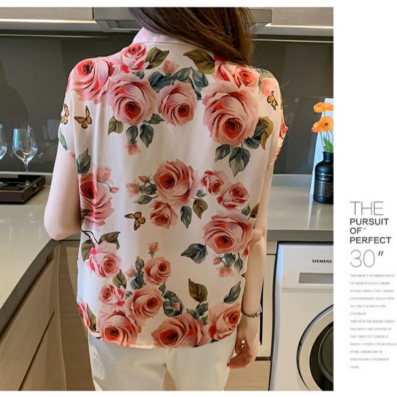 MDLV ~ 2172# Elianna Floral Top Blouse Kemeja Flower korea import