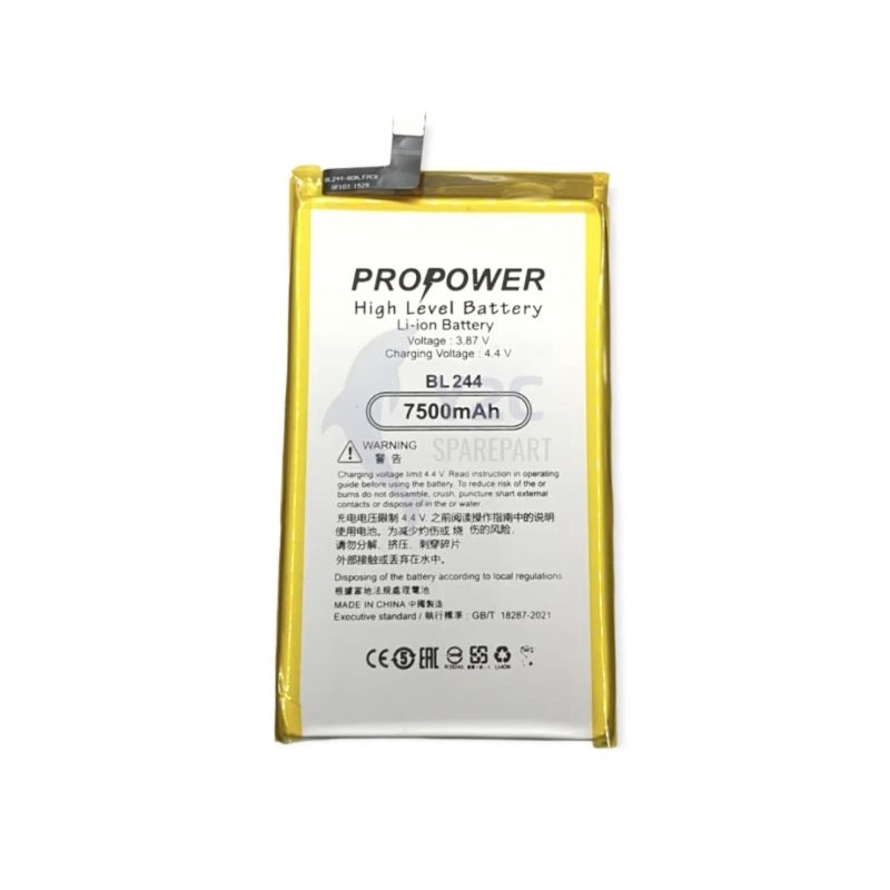 BATERAI PROPOWER LENOVO VIBE P1 / BL244 DOUBLE POWER NEW BATRE