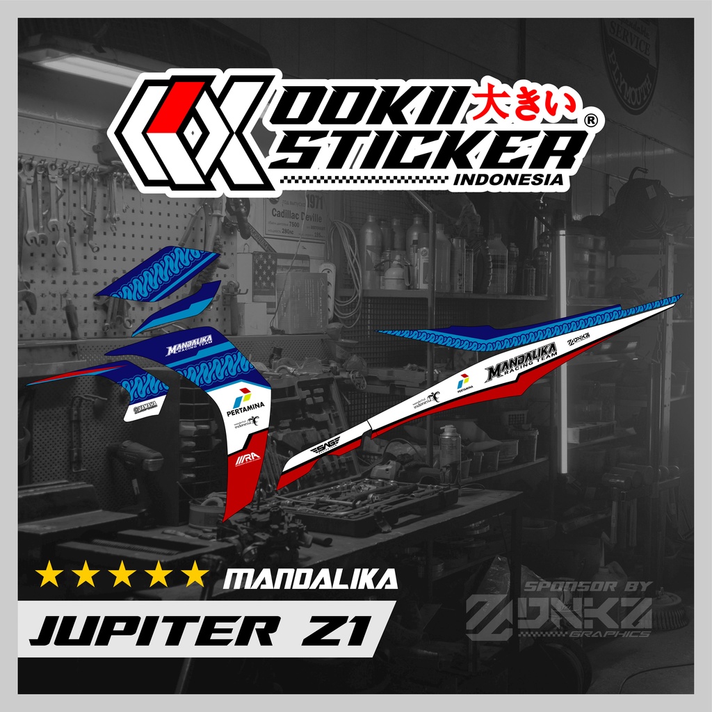 Stiker Jupiter Z1 Lagenda 115Z Jupiter RC Decal Striping Jupiter Z1 Premium Racing Mandalika