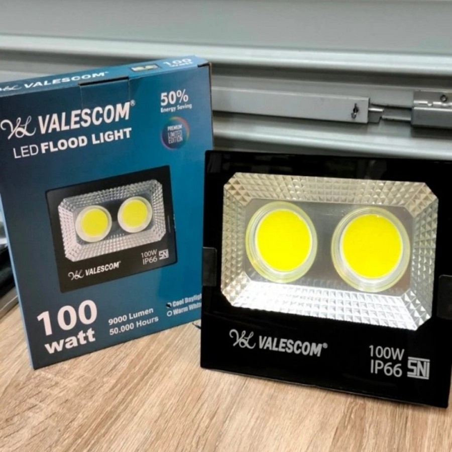 Lampu Sorot Tembak Led 100Watt  Anti Air Kap Sorot Ip66 Valescom