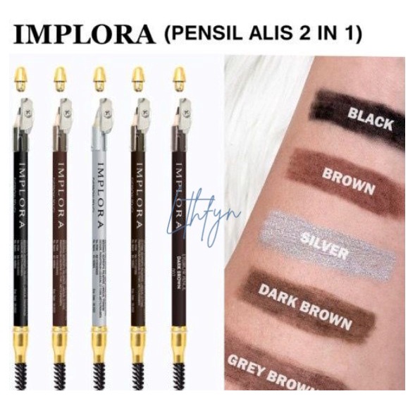 IMPLORA EYEBROW PENCIL 2IN1 // BPOM PENSIL + SERUTAN + SIKAT // PENSIL ALIS IMPLORA