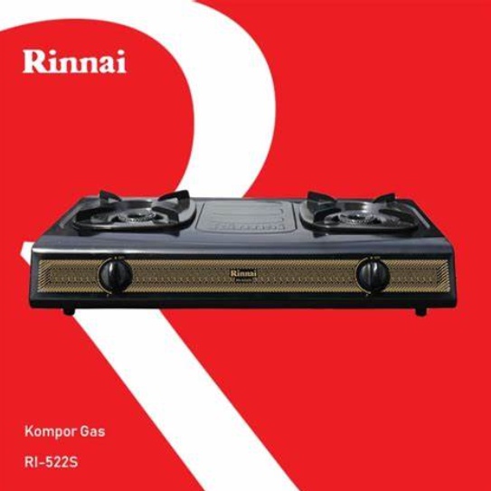 RINNAI KOMPOR RI 522S / RI-522S (2 TUNGKU) GARANSI RESMI