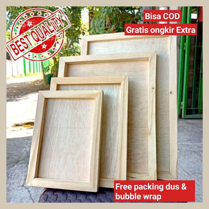 Pigura Kayu Tanpa Kaca | Bingkai Kayu | Frame Kayu | Pigura Foto | Frame Foto | Bingkai Foto