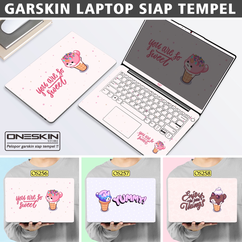 Garskin Sticker Laptop Protector Macbook Full Body Bottom Bezel Palmrest Skin Cute Cartoon