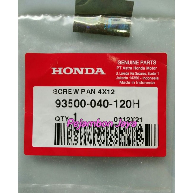 93500040120H SCREW PAN 4X12