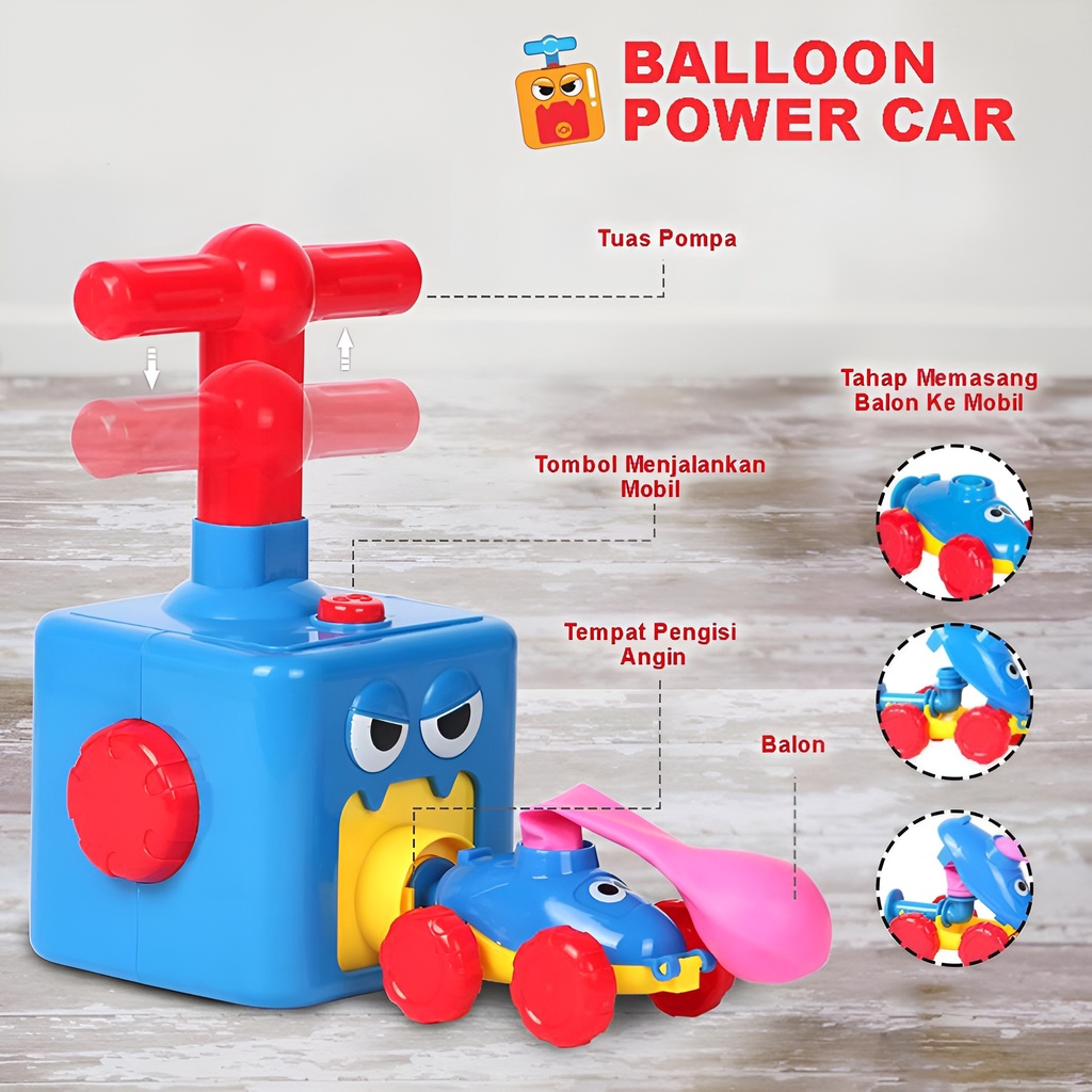 Mobil Pompa Balon | Mainan Anak Laki Laki Unik | Mainan Seru | Mobil Mobilan Murah | Car Toys Cowok