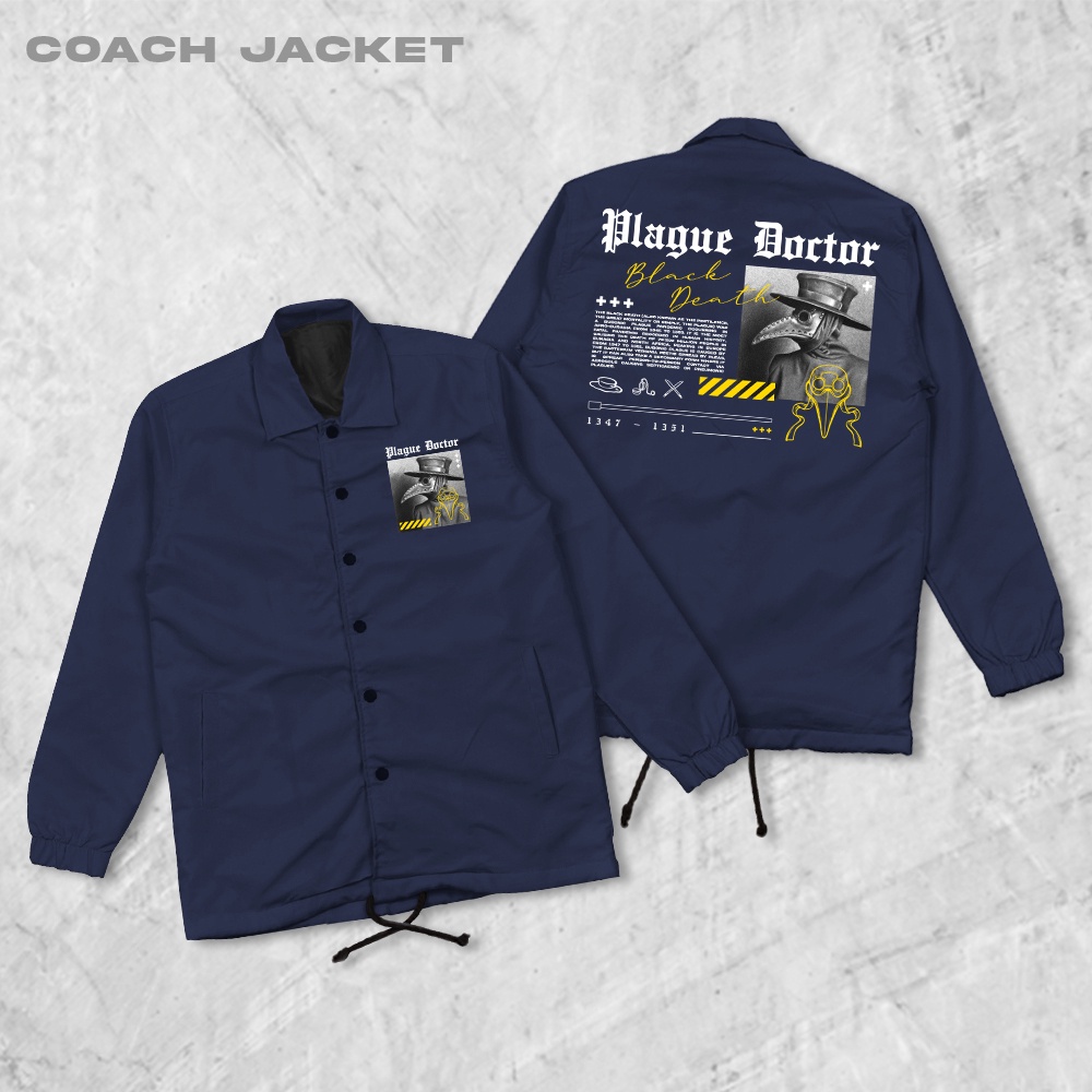 HIONOP Plague Coach Jaket Pria Outwear Unisex Parasut