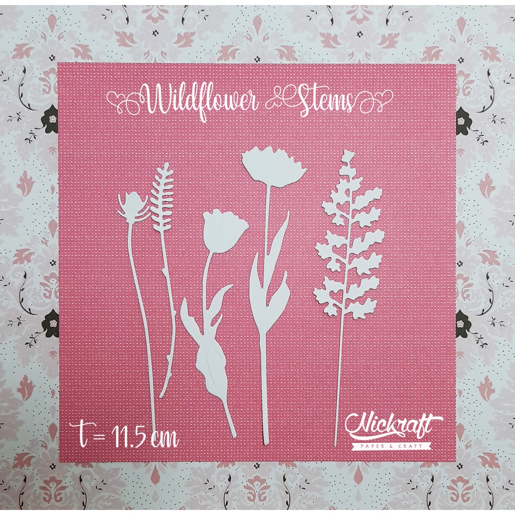 

WILDFLOWER STEM - Hiasan Scrapbook Jurnal Bunga Kertas Die Cut