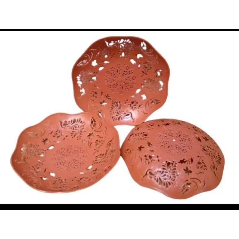 Piring plastik Cantik Motif Bunga 1 Set 12 Pcs Piring Makan Arisan Souvenir