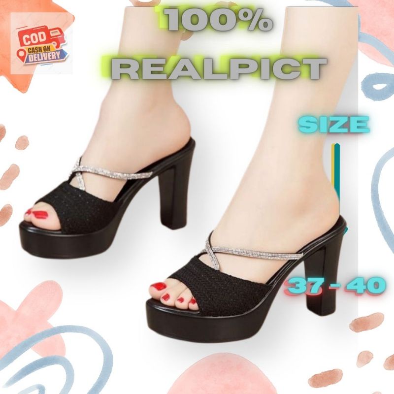 Sandal - Sendal Wedges Empuk Pesta Kondangan Wanita Kekinian US 109