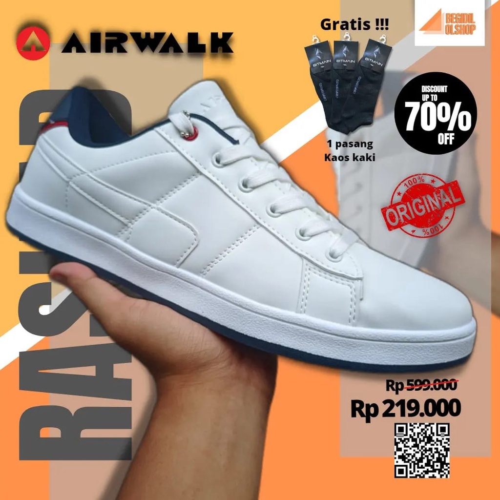 Sepatu Full White Airwalk Shawn size 44 (insole 28.5 cm)