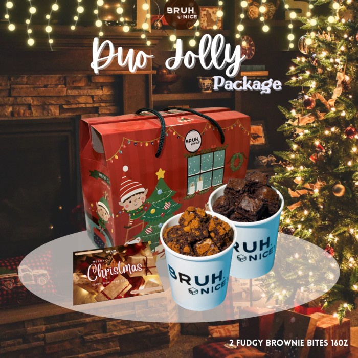 

Duo Jolly Package - Christmas Hampers - 2 Brownie Bites