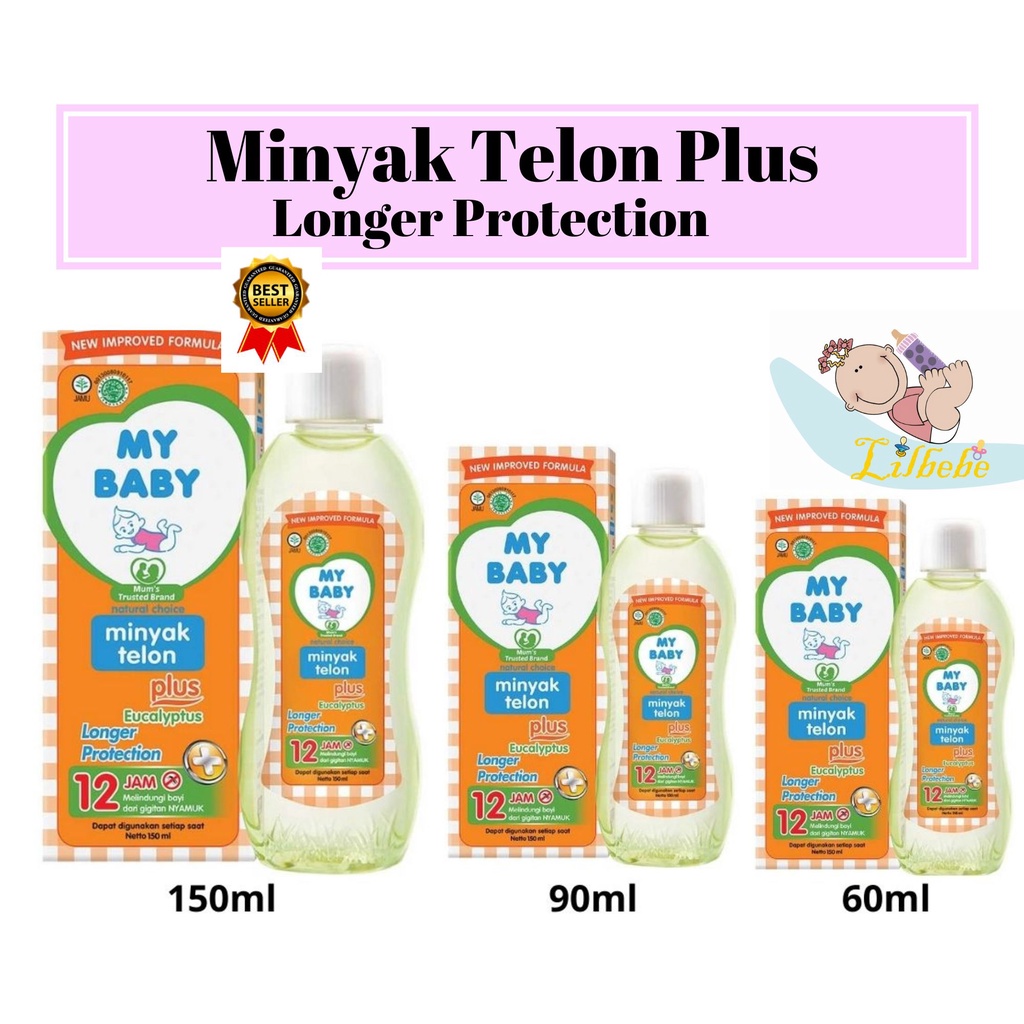 My Baby Minyak Telon Plus Eucalyptus Longer Protection 90ml 90 ml / 60ml 60 ml / 150ml 150 ml