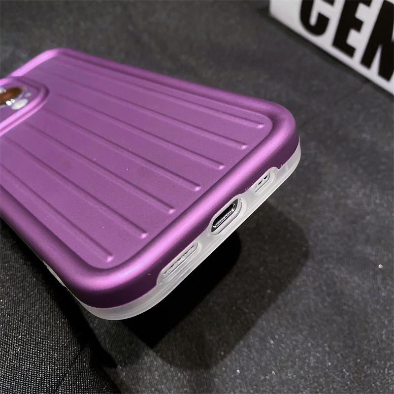 IPHONE Imd Fashion Dark Night Purple Phone Casing Untuk Iphone14 11 12 13 Pro Max 14Plus Perlindungan Lensa Anti Jatuh Case