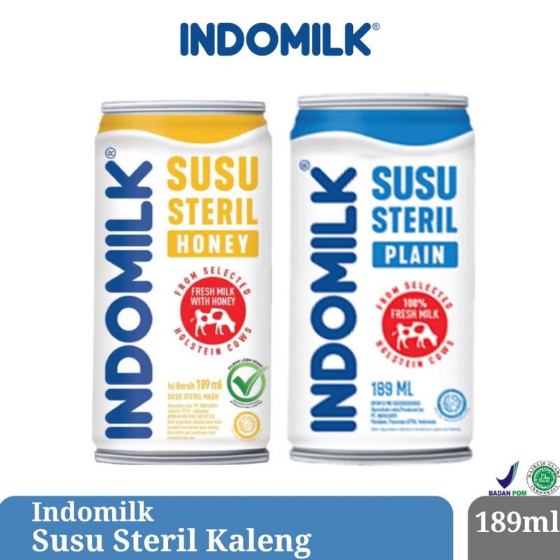 

Susu Steril Indomilk kemasan kaleng 189ml