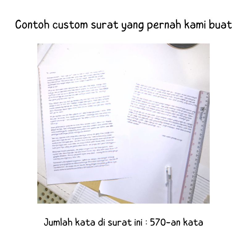 ✨Custom Surat Tulis Tangan - Jasa Tulis Surat Manual Tulisan Tangan✨