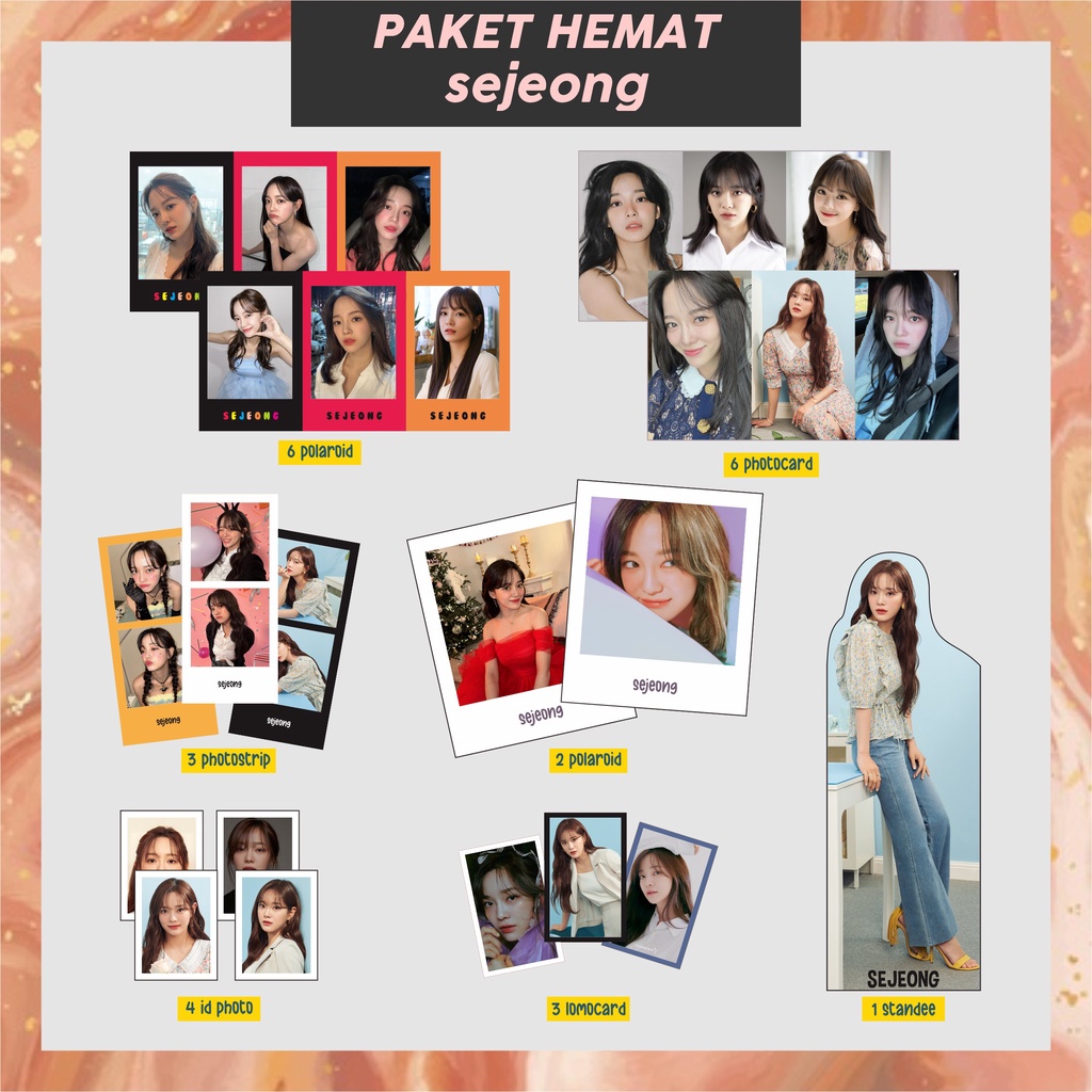 PAHE PAKET HEMAT ACTOR KOREA ( KIM SEJEONG ) polaroid, bunting flag, photocard pc