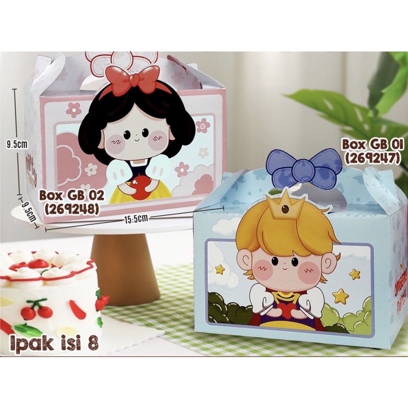 

8 PCS Goodie Box Hampers Ulang Tahun Princess Boy Girl
