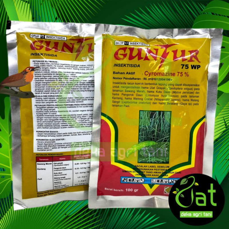 INSEKTISIDA GUNTUR 75WP 25GRAM - Bahan Aktif Siromazin