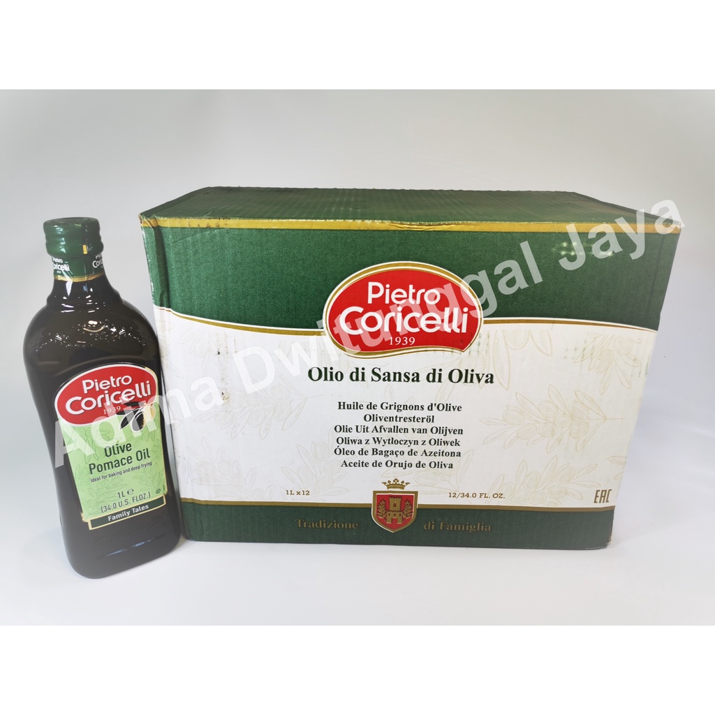 Minyak Zaitun Pomace/Pomace Olive Oil Pietro Coricelli 12x1Ltr - Karton