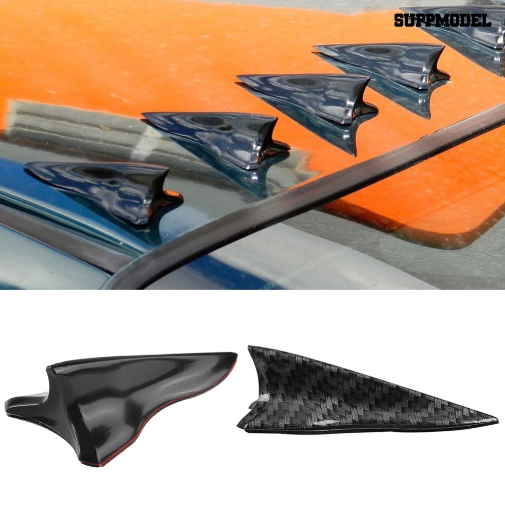 [SM] Stylish Carbon Fiber Shark Fin Wing Dekorasi Spoiler Atas Atap Kendaraan Mobil