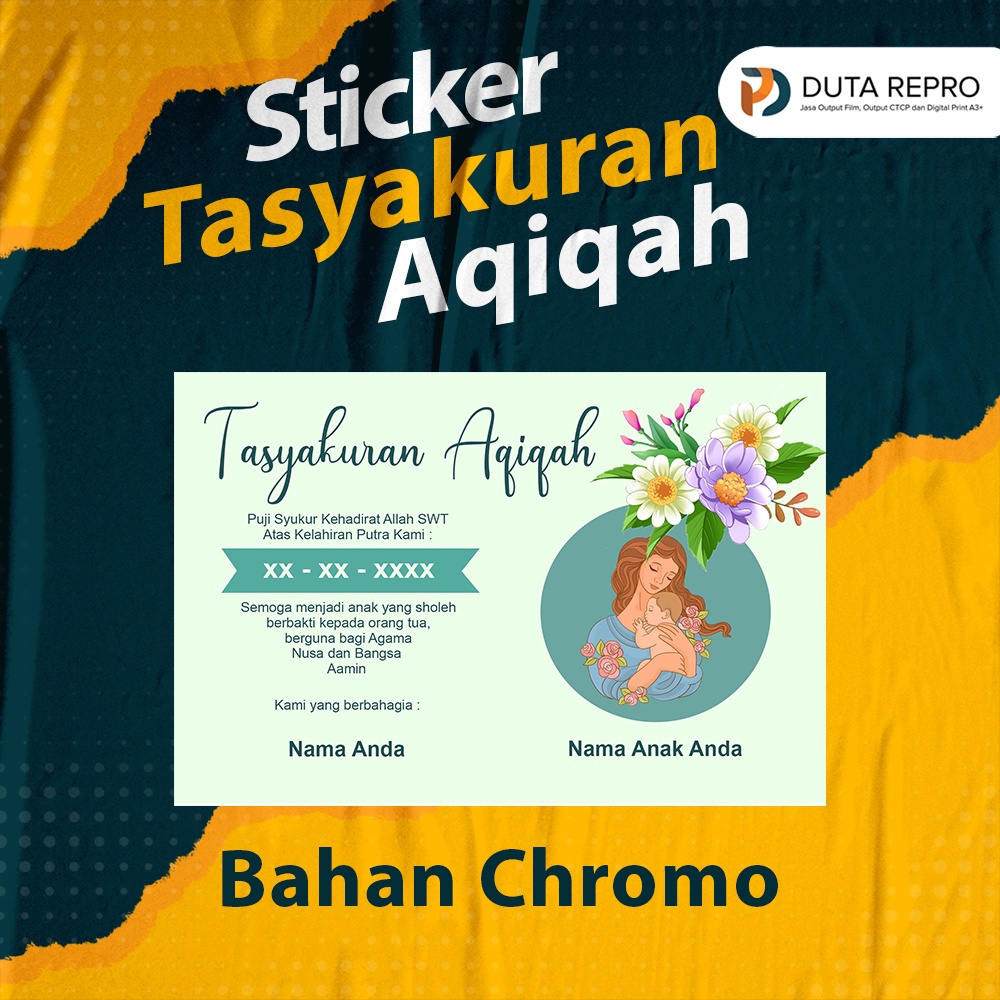 

STIKER SYUKURAN AQIQAH/ STIKER KELAHIRAN NASI BOX / STIKER TASYAKUR AQIQAH / STIKER AQIQAH / STIKER AQIQAH